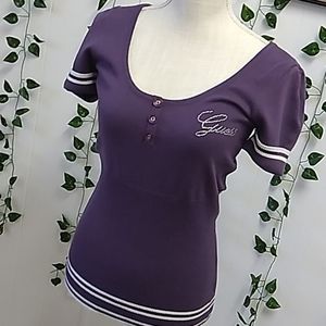 GUESS FITTED SWEATER PURPLE SZ L
